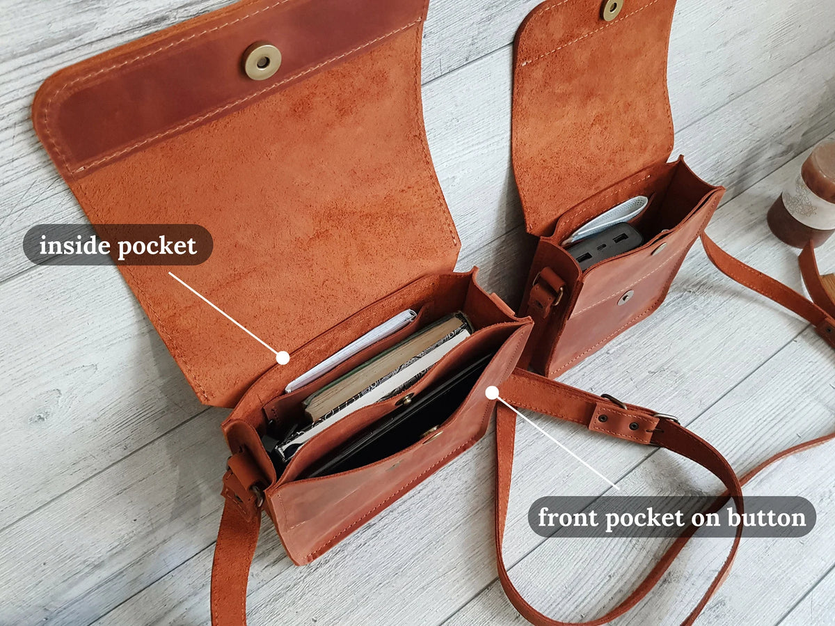 Men&#39;s leather cross body bag for travel