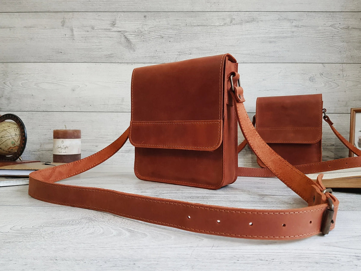 Men&#39;s leather cross body bag for travel
