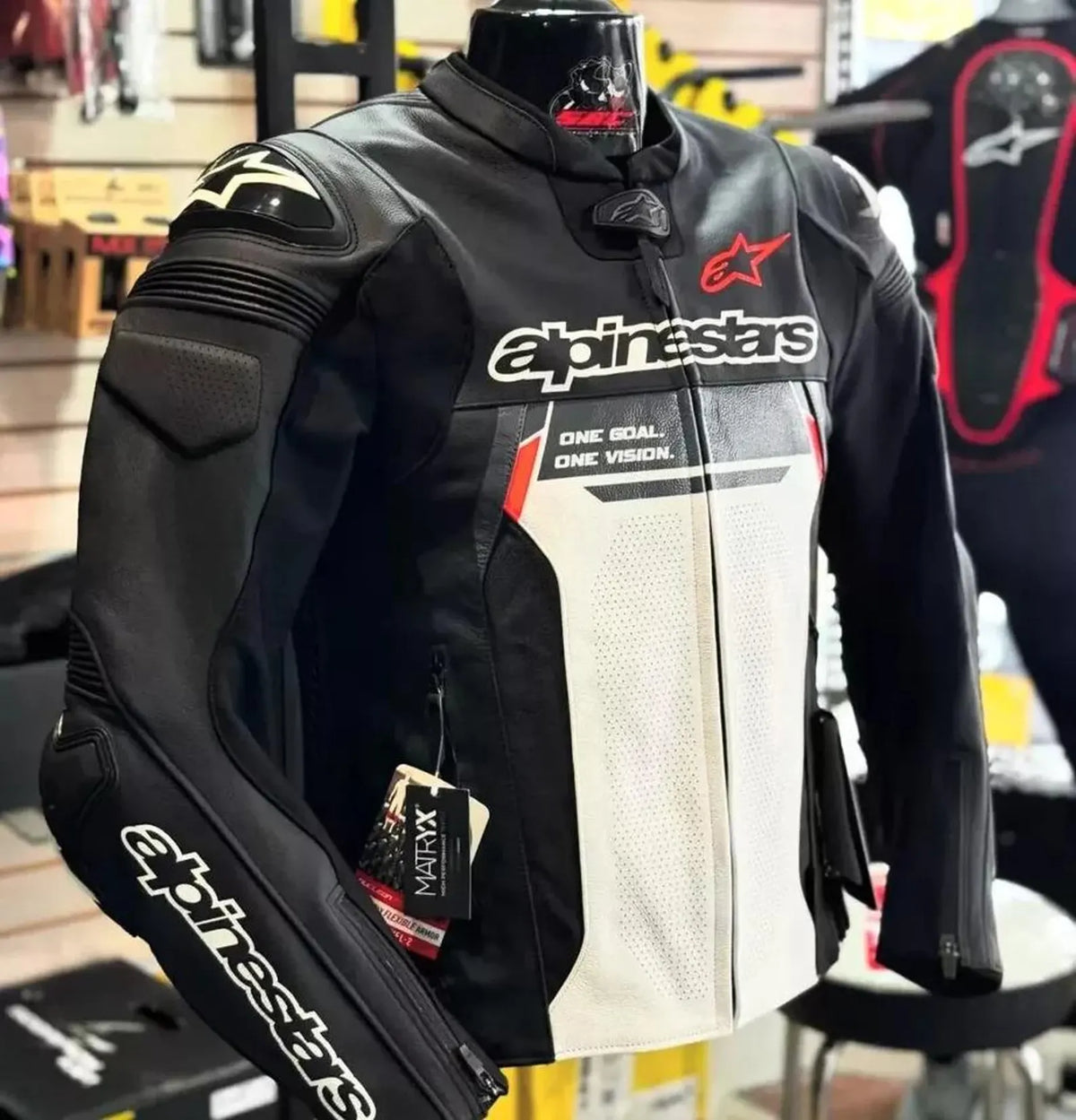 Alpinestars MotoGP biker racing Leather Jacket