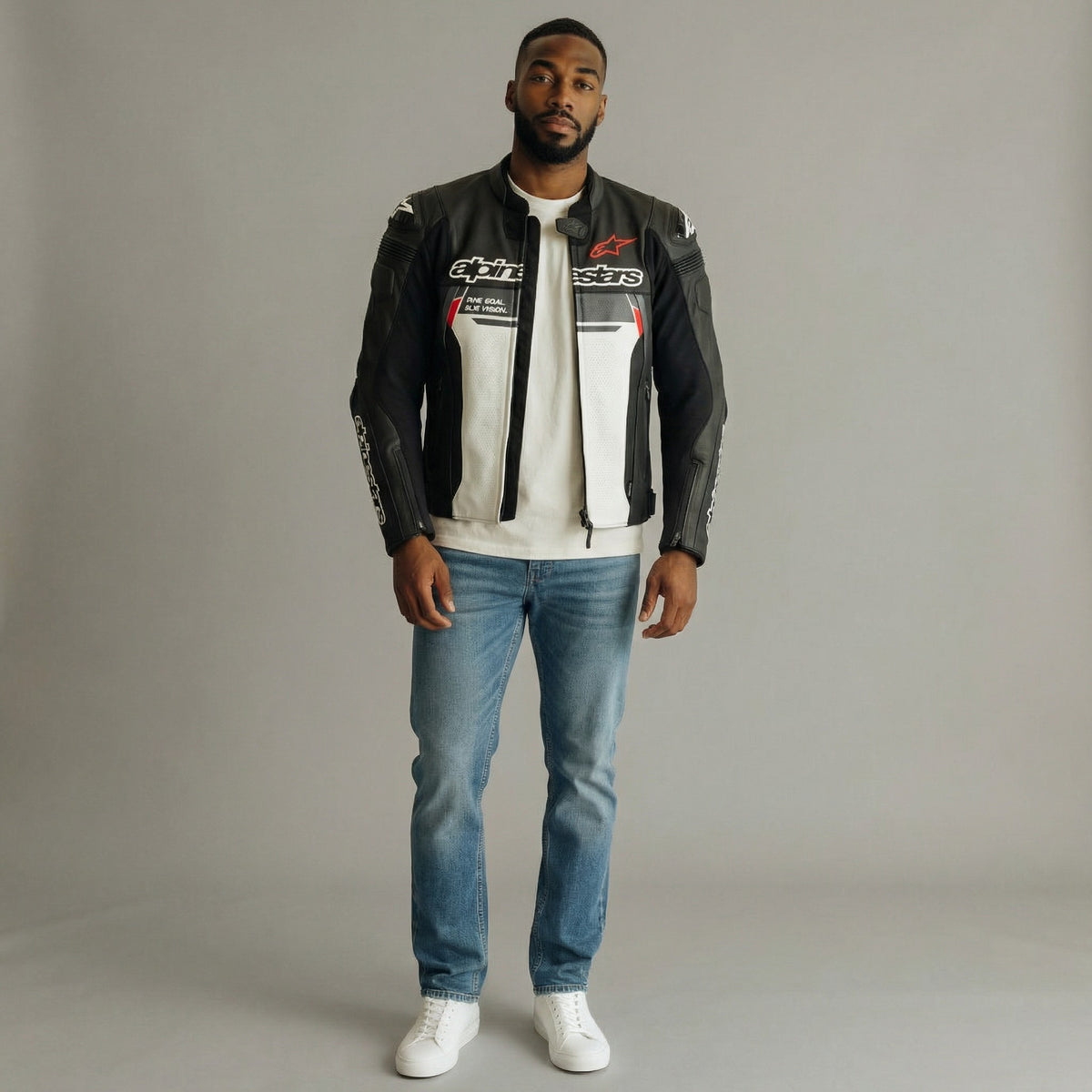 Alpinestars MotoGP biker racing Leather Jacket