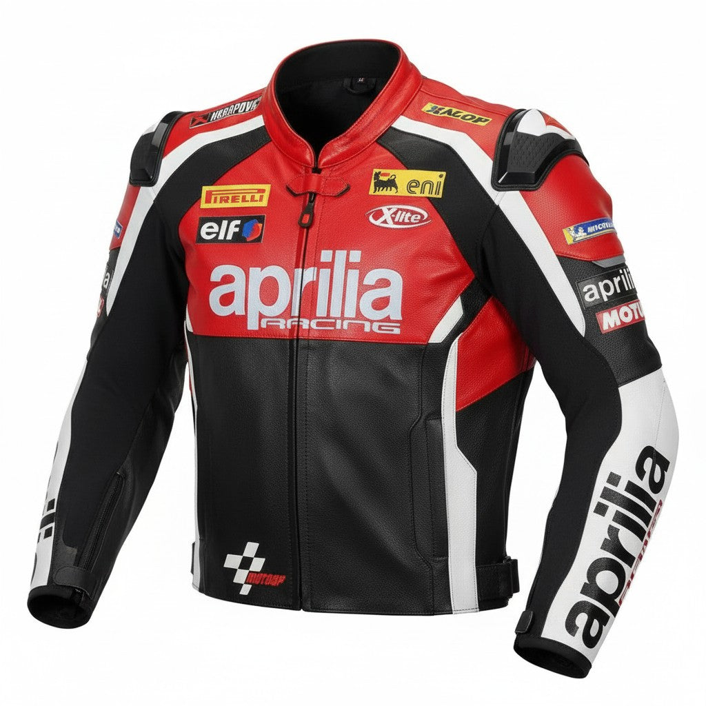 Aprilia motorcycle leather racing jacket
