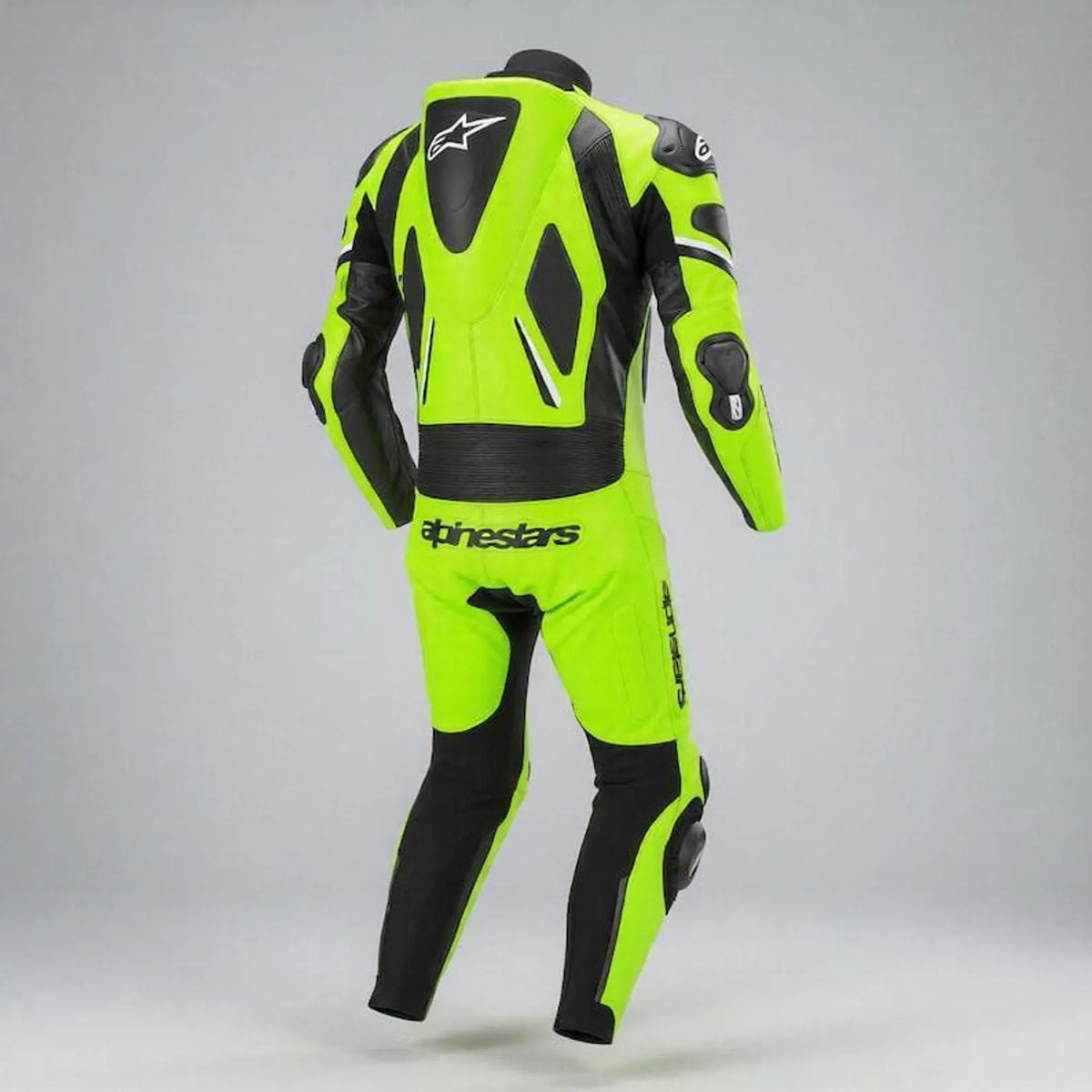 Alpinestars GP Tech V5 One-Piece Racing Leather Suit | Neon Yellow Black