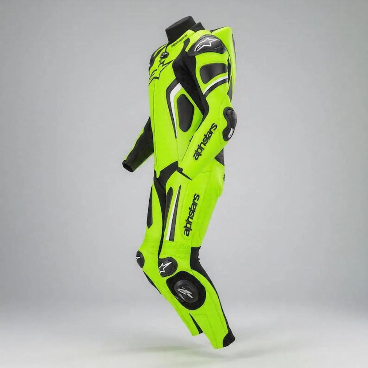 Alpinestars GP Tech V5 One-Piece Racing Leather Suit | Neon Yellow Black