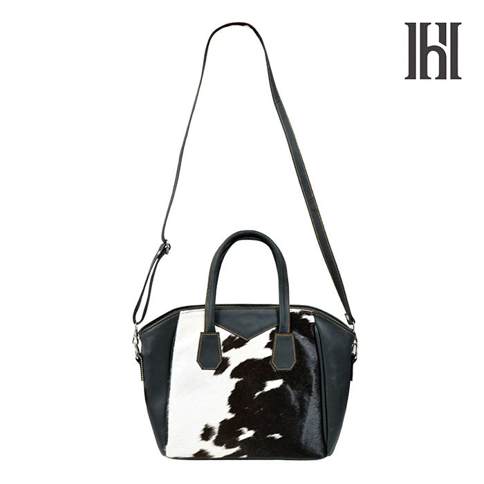 Hair on leather tote bag for women&#39;s
