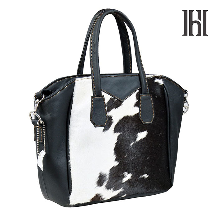 Hair on leather tote bag for women&#39;s