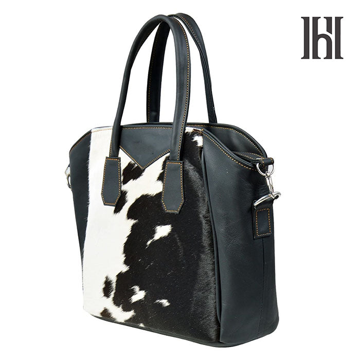 Hair on leather tote bag for women&#39;s