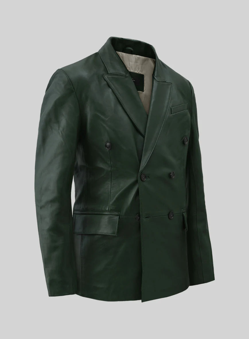 Green Leather Blazer