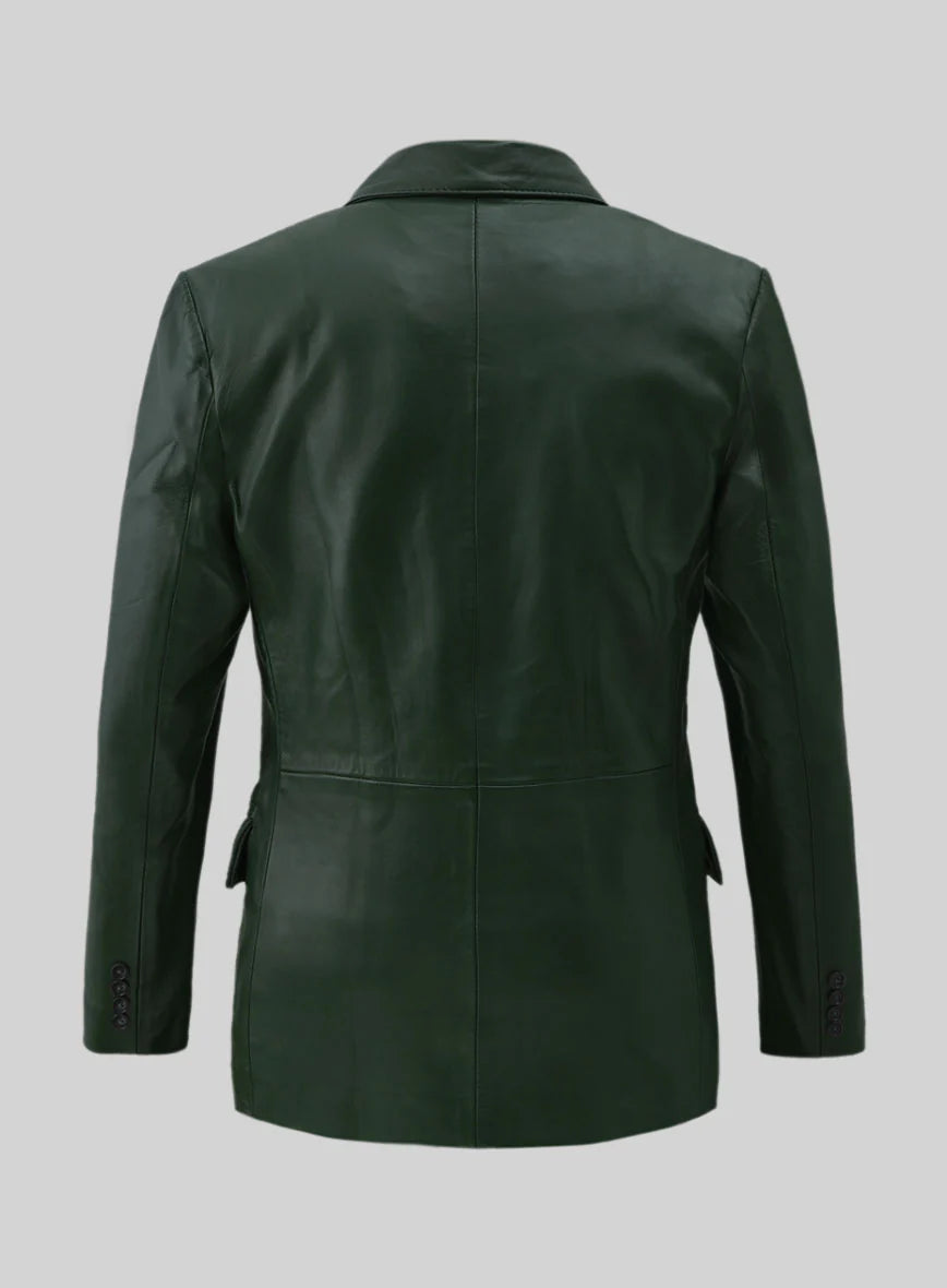 Green Leather Blazer