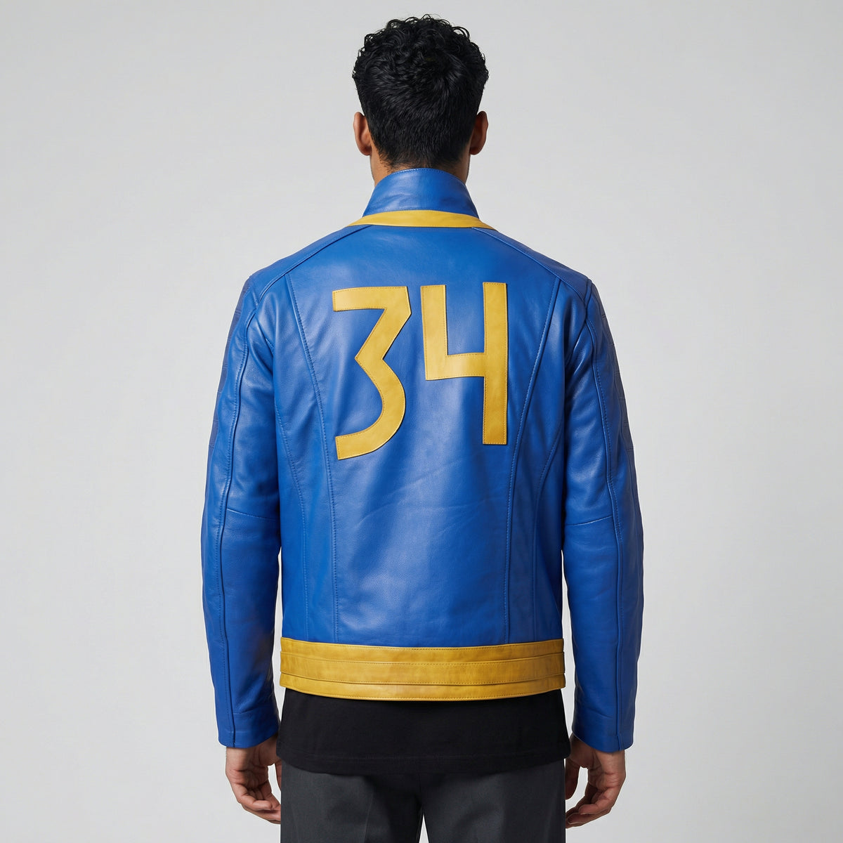 Lucy Vault 34 Blue New Vegas Costume Cosplay Leather Jacket
