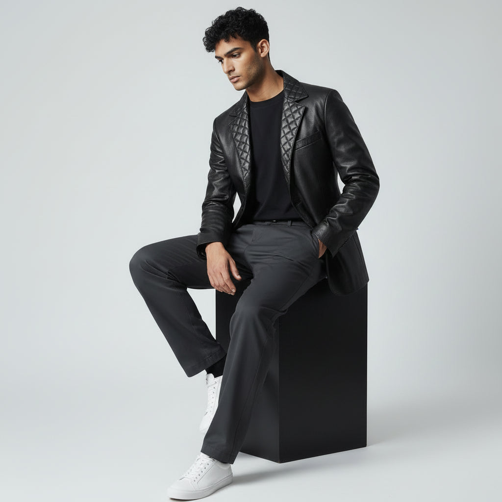 Harper Leather Blazer