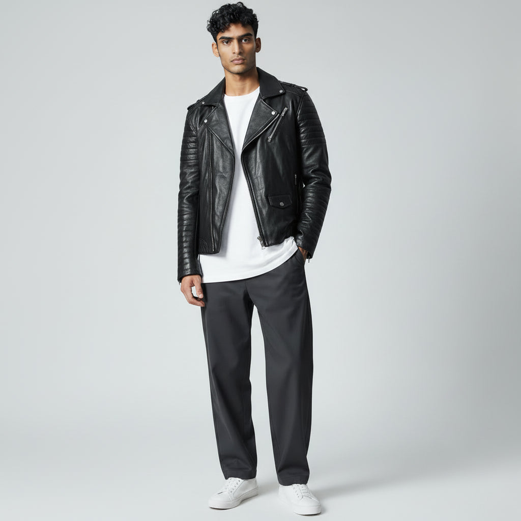 Men's Premium Lambskin Biker Jacket