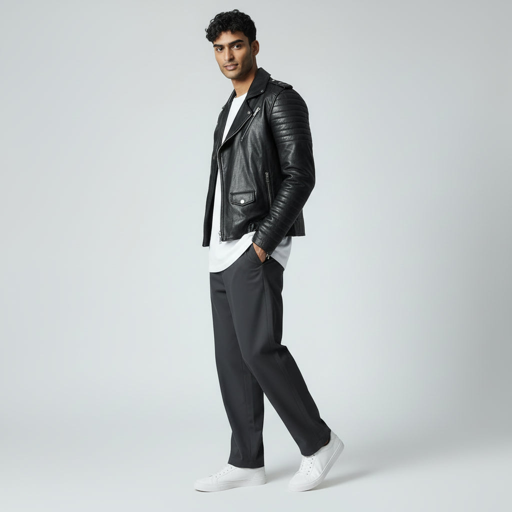 Men's Premium Lambskin Biker Jacket