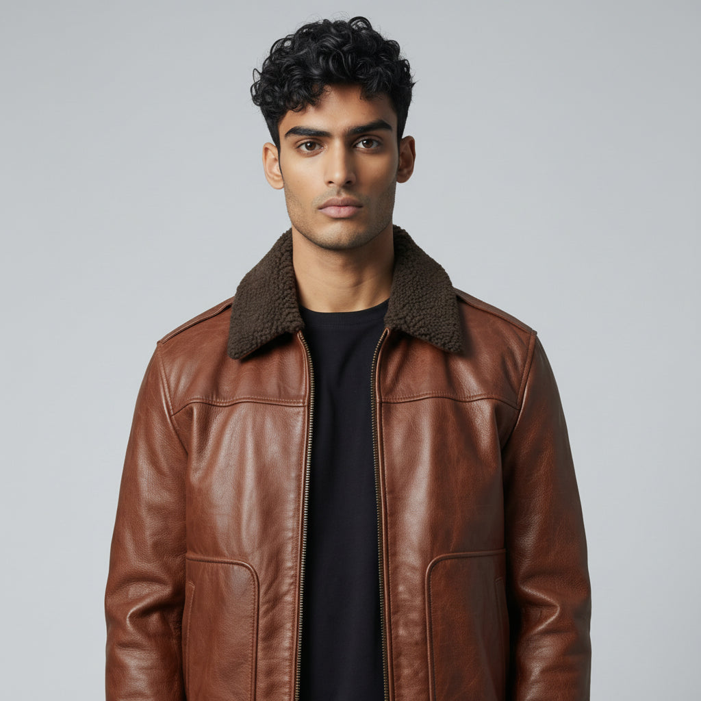 Maverick Leather Bomber Jacket
