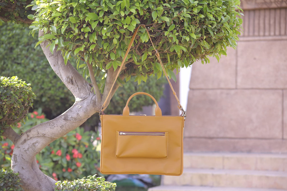 Ladies leather laptop Tote bag